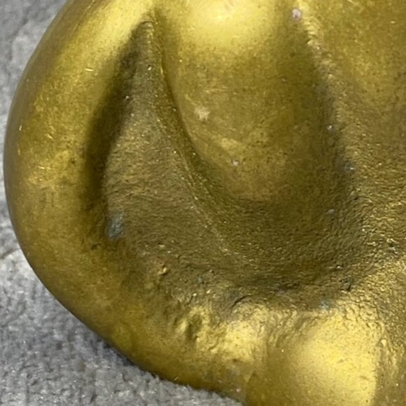 Solid Brass Mid Century Modern Cat figurine 7 inch - Picture 9 of 11